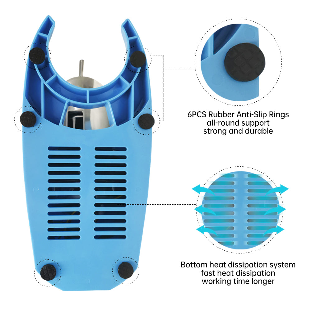 Shaved Ice Machine, Electric 3 Blade Snow Cone Machine, 380W Crusher Ice Maker, 286 lb/hr Ice Crusher, Commercial and Home Ice Crusher (Blue)